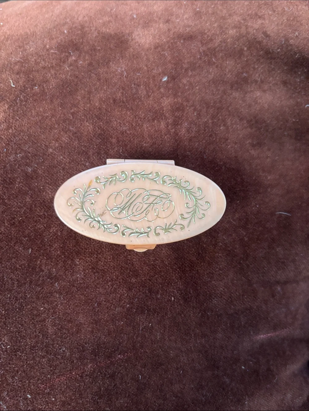 Vintage 1950s Max Factor Lipstick Case in Peach
